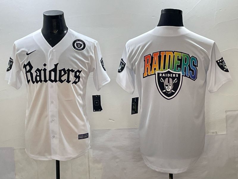 Men 2025 Oakland Raiders Blank white 6th generation Joint Name Nike Limited NFL Jersey style 09->oakland raiders->NFL Jersey